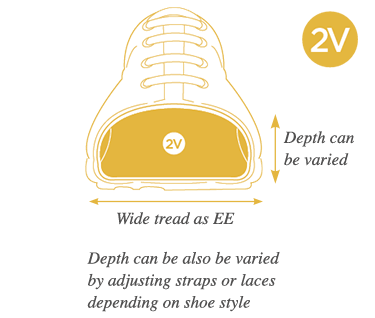 2V Variable Extra Wide Fitting Shoes