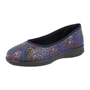 Womens Wide Fit Stretch House Shoe Slippers - Rabbit