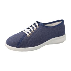 Womens Wide Fit Canvas Pumps - Anthea