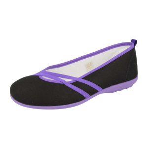 Womens Wide Fit Canvas Ballet Pumps - Sunflower