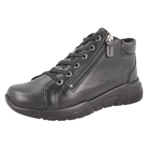 Womens Wide Fit Twin Zip Easy Access Lace Boots - Harbour