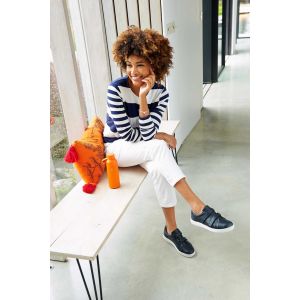 Womens Wide Fit Pull Back Flat Shoe - Grendon
