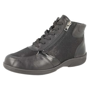 Womens Wide Fit Zip Up Boots - Nova