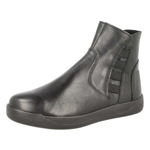 Womens Wide Fit Zip Up Ankle Boots - Delphine