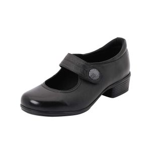 Womens Wide Fit Touch Strap Mid Heel Shoes - Harriette