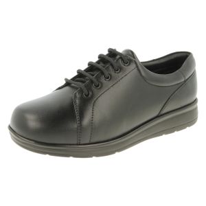 Womens Wide Fit Lace Up Flat Shoes - Bracken