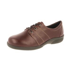 Womens Wide Fit Lace Up Flat Shoes - Swan