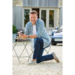 Mens Wide Fit Slip-On Canvas Pumps - Miles
