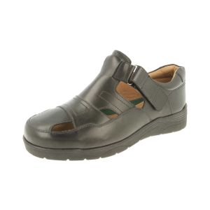 Mens Wide Fit T-Bar Closed Toe Sandals - Barney
